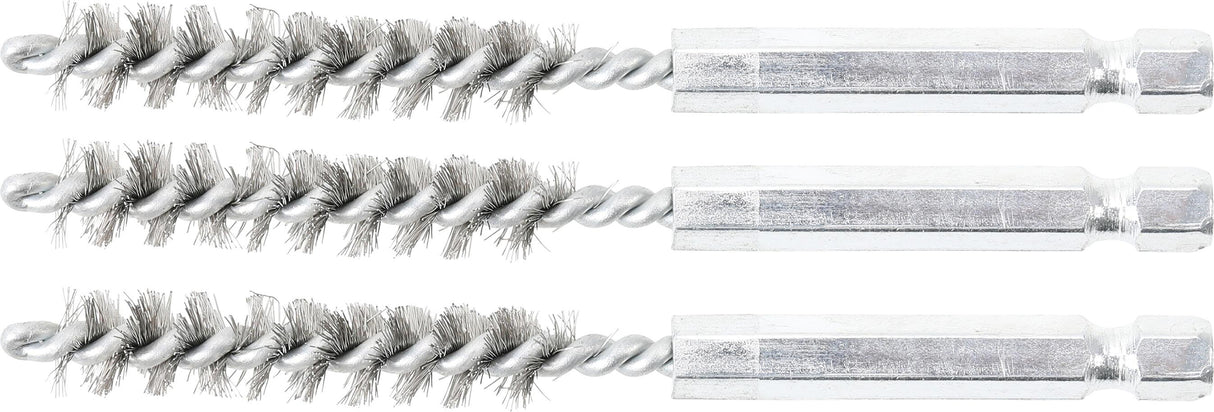 STEEL BRUSH | 9 MM | 6.3 MM (1/4") DRIVE | 3 PCS. (3078-9-S)
