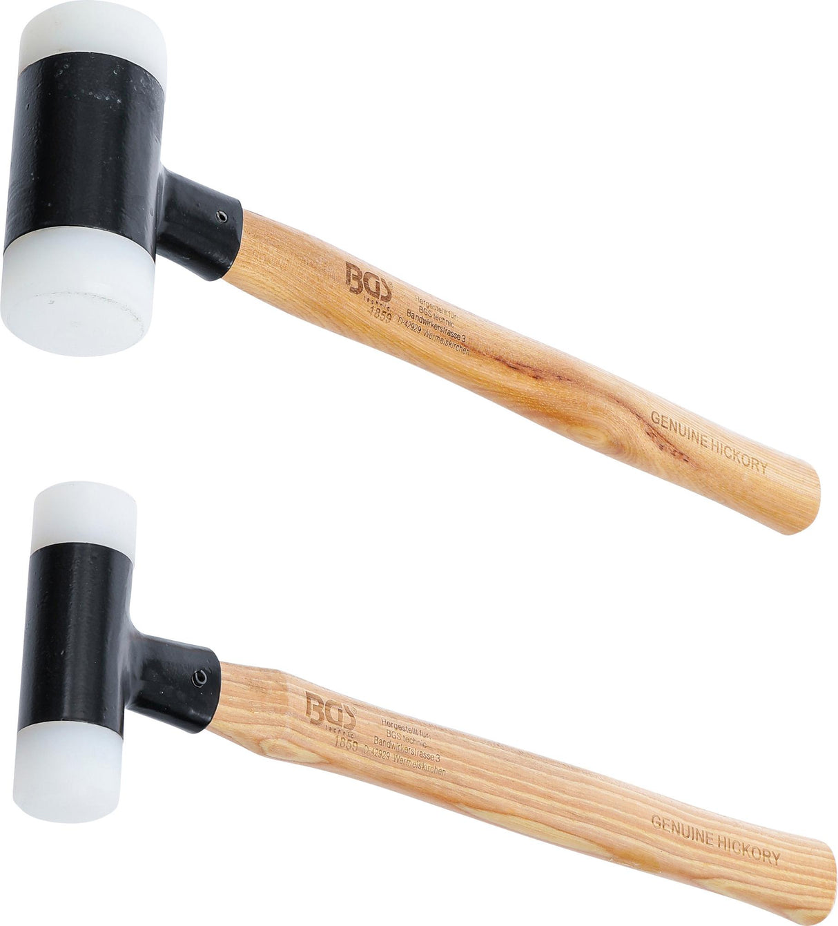 DEAD BLOW HAMMER SET | HICKORY HANDLE | SOFT HEAD | Ø 30 / 45 MM | 300 / 550 G | 2 PCS. (1859)