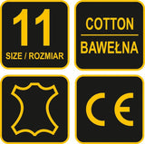 INSULATED COTTON-LEATHER GLOVES (74003)