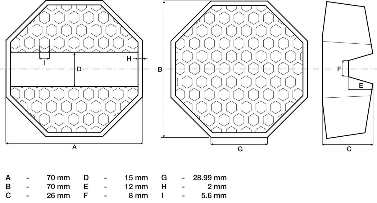 RUBBER PAD | FOR FLOOR JACK | 70 X 70 X 26 MM (72109)
