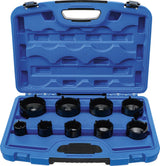 GROOVE NUT SOCKET SET | EXTERNAL TOOTH | KM4 - KM12 | 9 PCS. (8337)
