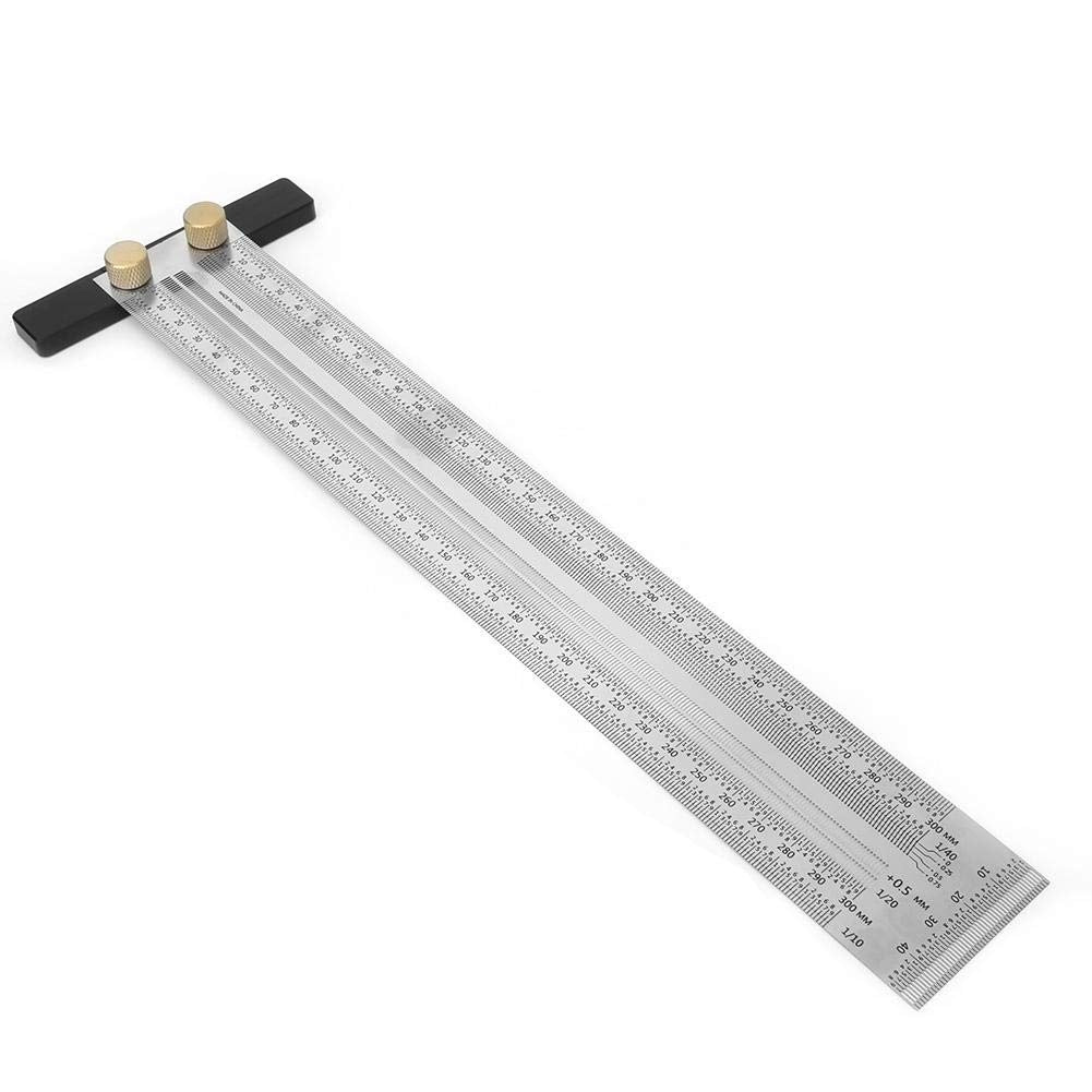 MARKING / SCRIBING RULER | STAINLESS STEEL | T-SHAPED | 300 MM (SR300)
