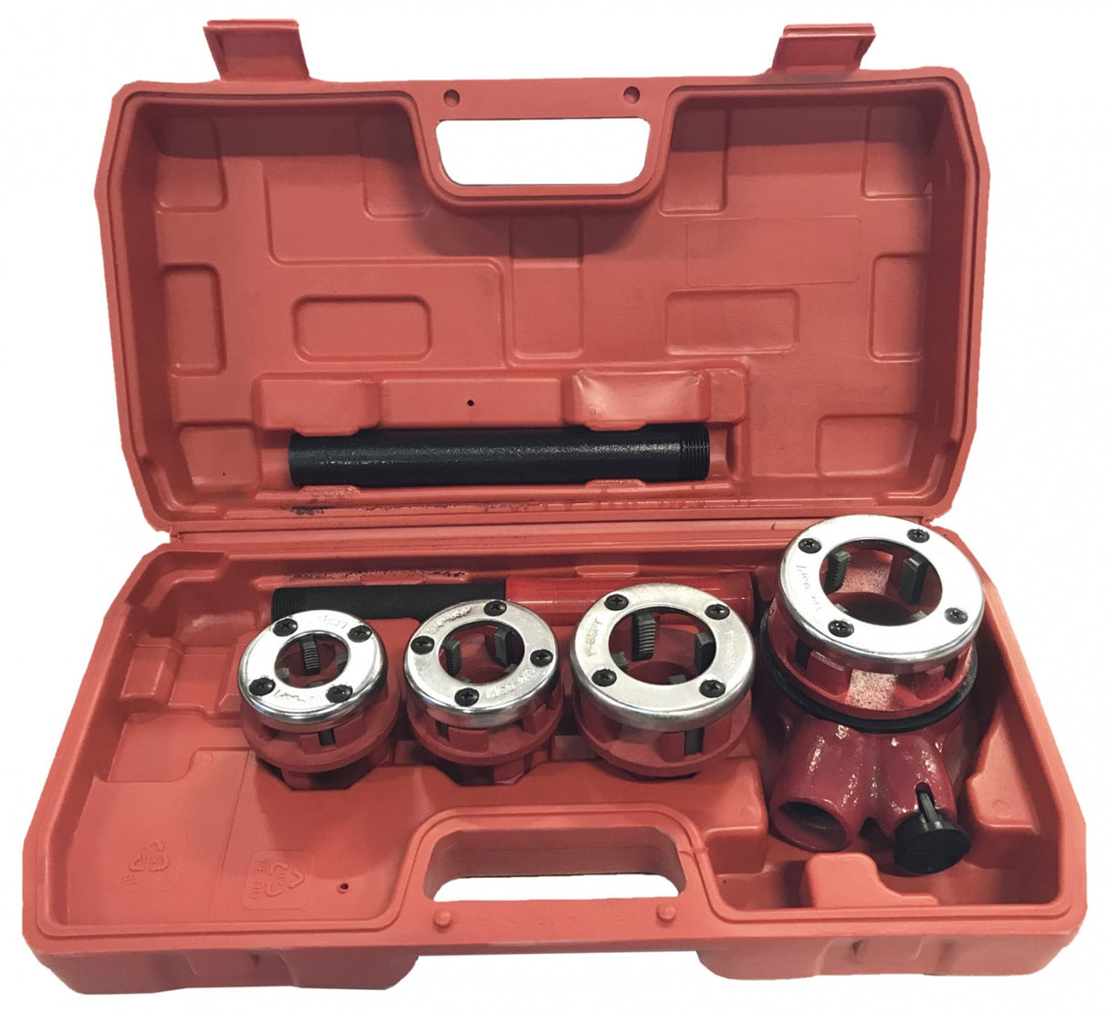 PIPE THREAD DIE SET WITH RATCHET | 1/2"- 1 1/4" | 4 PCS. (EQ-7625)