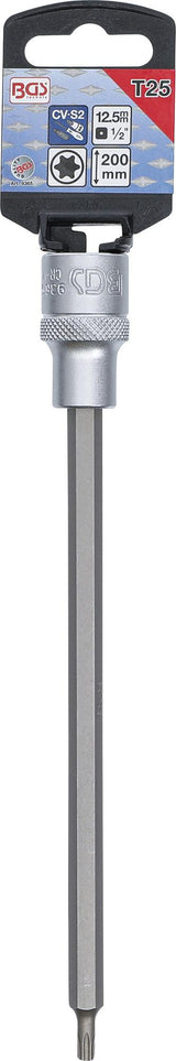 BIT SOCKET | LENGTH 200 MM | 12.5 MM (1/2") DRIVE | T-STAR (FOR TORX) T25 (9365)