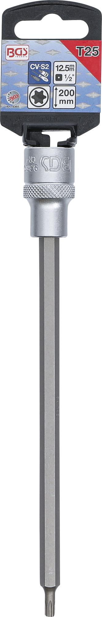 Ruuvikärki puristettu hylykseen | pituus 200 mm | 12,5 mm (1/2") | T-star (Torx) T25 (9365)
