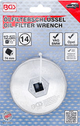 OIL FILTER WRENCH | 14-POINT | Ø 74 MM | FOR AUDI, BMW, MERCEDES-BENZ, OPEL / VAUXHALL, VW (1041)