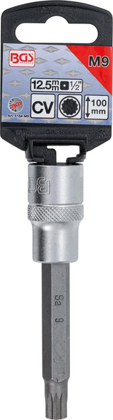 BIT SOCKET | LENGTH 100 MM | 12.5 MM (1/2") DRIVE | SPLINE (FOR XZN) | M9 (5184-M9)