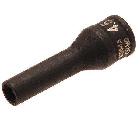 TWIST OFF SOCKET FOR GLOW PLUG ELECTRODE | 6.3 MM (1/4") DRIVE | 4.5 MM (5290-4.5)