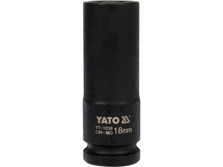 Iskuhylsy kuusiokolo pitkä | 12,5 mm (1/2") | 18 mm (YT-1038)
