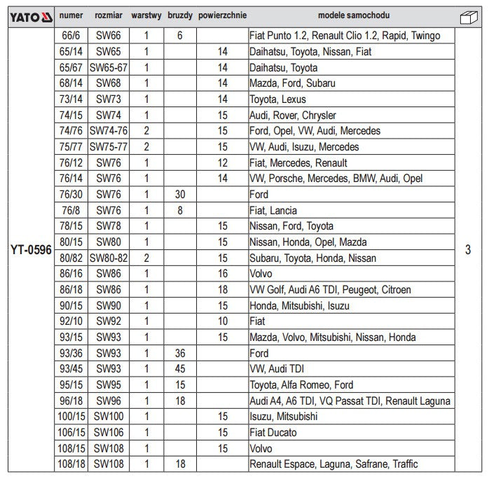CUP TAP OIL FILTER WRENCH SET 30PCS (YT-0596)