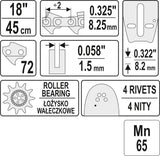 GUIDE BAR 18" 0,325U (YT-84936)