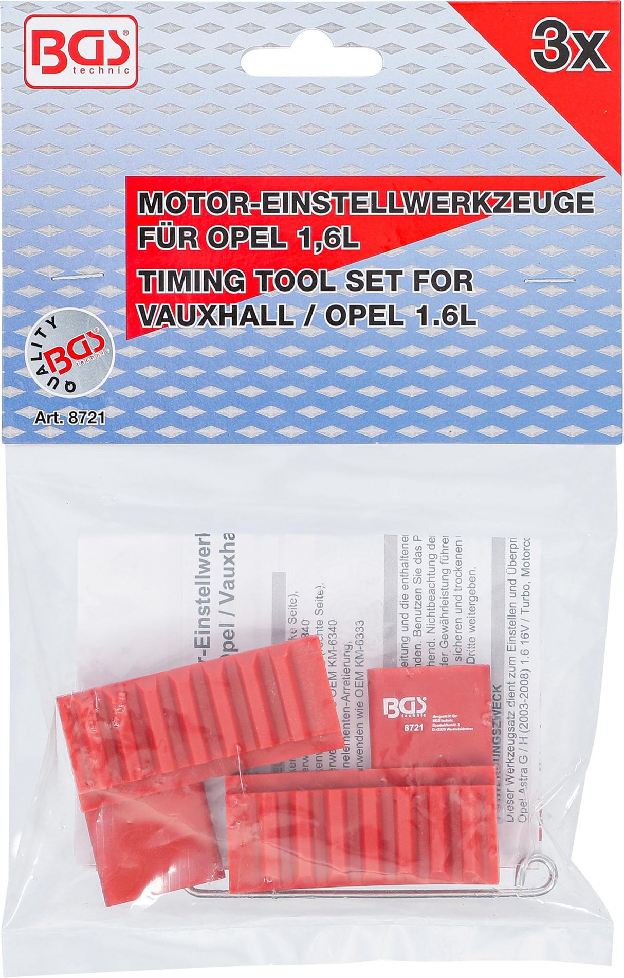 CAMSHAFT LOCKING TOOL | FOR OPEL / VAUXHALL 1.6 / 1.8 L (8721)