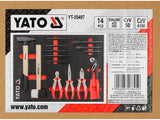 TOOL CASE: HAMMERS | PLIERS | PUNCHES | CHISELS | 14 PCS (YT-55497)