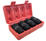 LONG IMPACT SOCKET SET | TWELVE-POINT | 30/32/34/36 MM - 85 MM | 4 PCS. (KR121004)