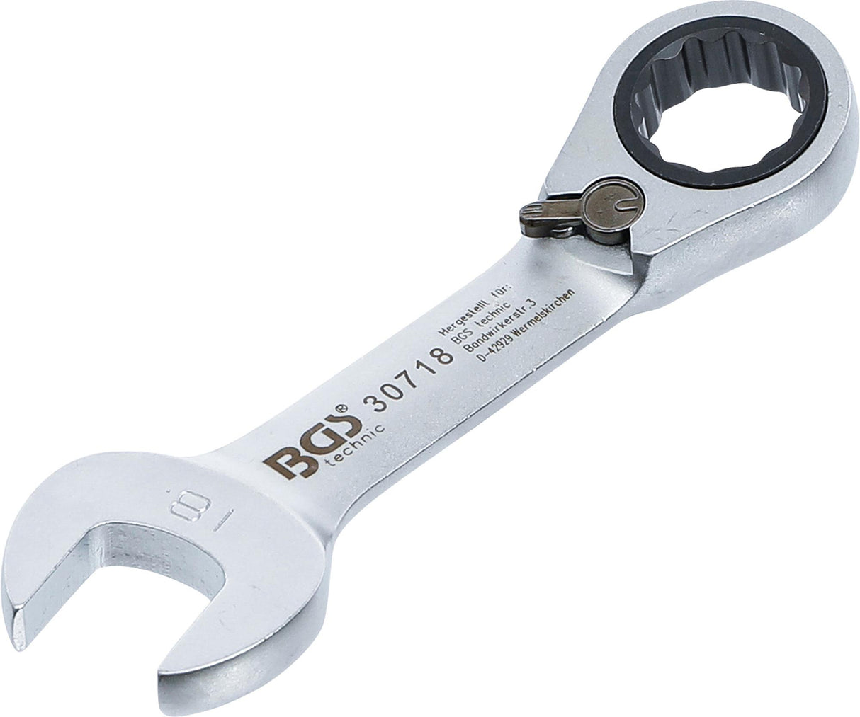 RATCHET COMBINATION WRENCH | SHORT | REVERSIBLE | 18 MM (30718)
