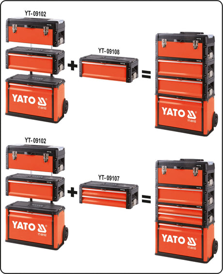 TROLLEY TOOL BOX MADE UP OF 3 PARTS (YT-09102)