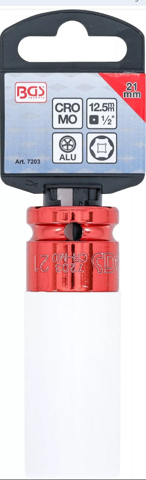 PROTECTIVE IMPACT SOCKET | 12.5 MM (1/2") DRIVE | 21 MM (7203)