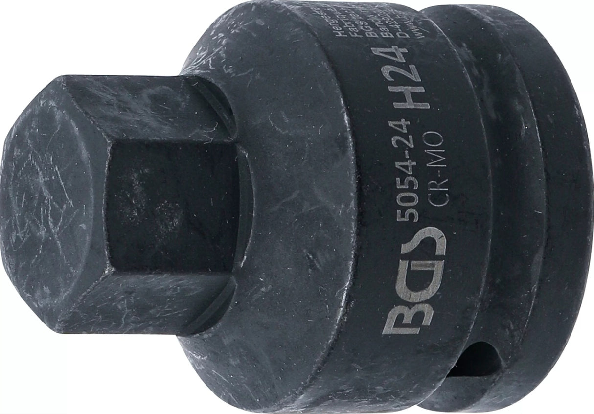 IMPACT BIT SOCKET | LENGTH 55 MM | 20 MM (3/4") DRIVE | INTERNAL HEXAGON 24 MM (5054-24)