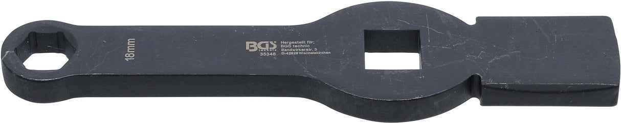 SLOGGING RING SPANNER | HEXAGON | WITH 2 STRIKING FACES | 18 MM (35348)