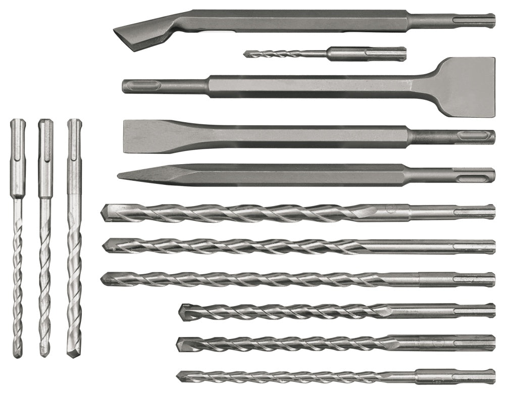 DRILL AND CHISEL SET | SDS PLUS | 5-14 MM | 14 PCS. (23586)
