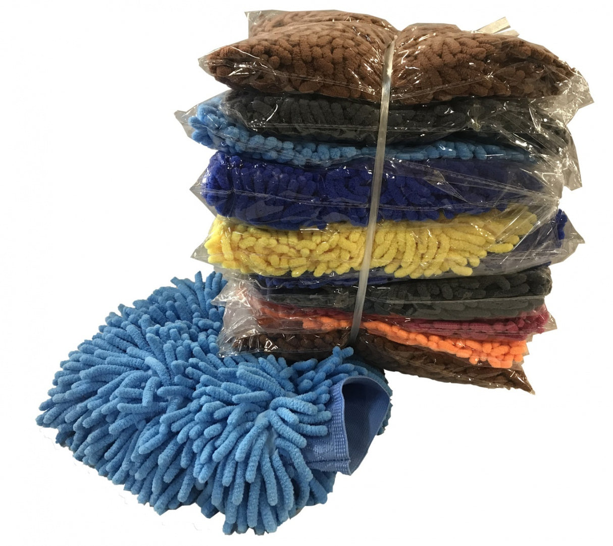 CAR WASH CLOTH / GLOVES | CHENILLE | ASSORTED COLORS (H6236)