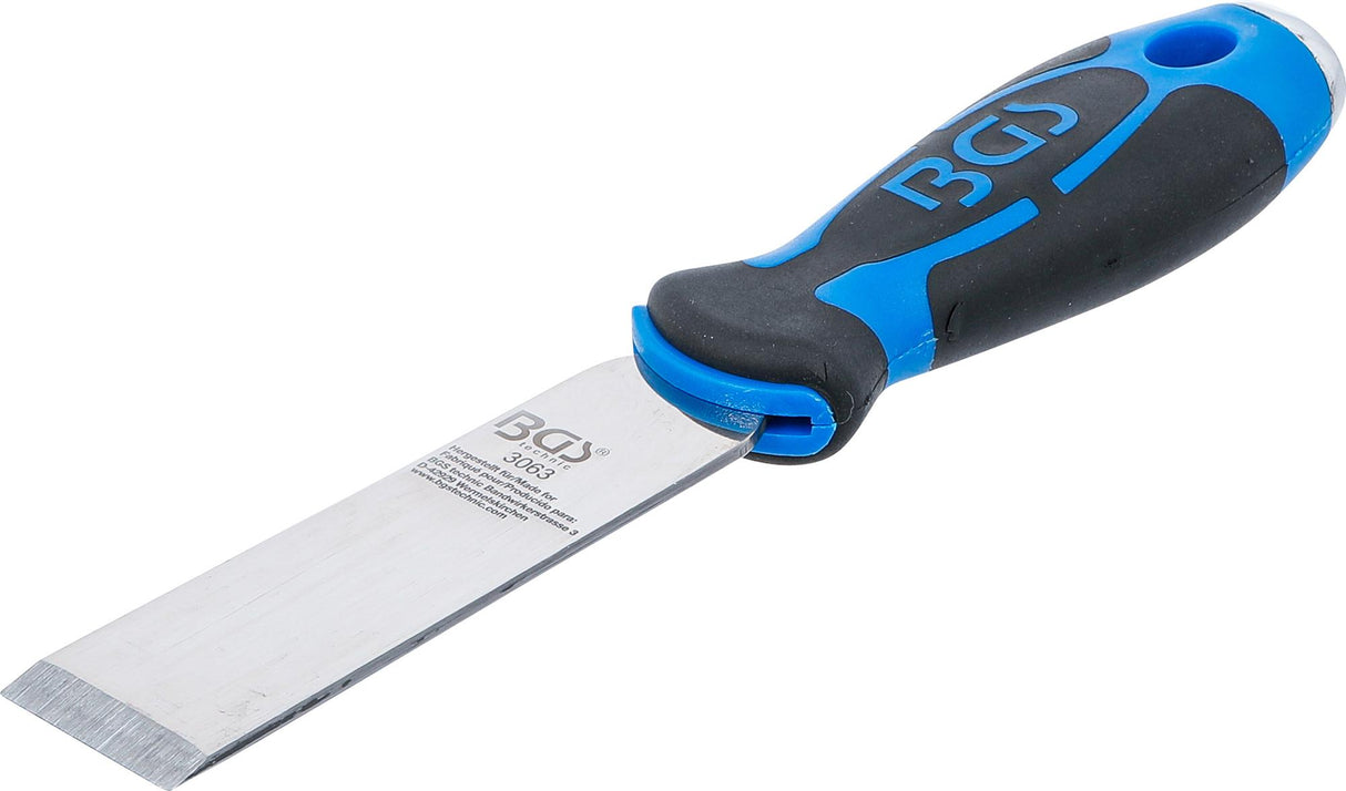 SCRAPER | STAINLESS STEEL | SOLID 2-COMPONENT RUBBER GRIP HANDLE WITH HOLE (3063)