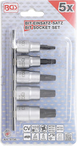 BIT SOCKET SET | 10 MM (3/8") DRIVE | 4-POINT PROFILE (FOR MTS-MORTORQ) MTS0 - MTS04 | 5 PCS. (9756)