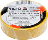 INSULATION TAPE 0.13MM 19MMX20M YELLOW (YT-81654)