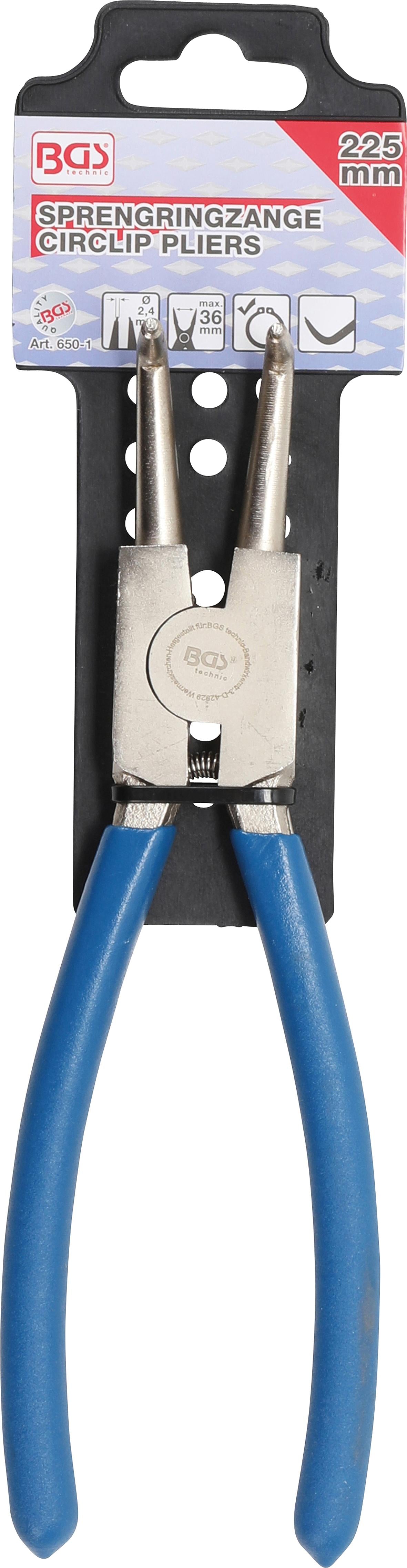 CIRCLIP PLIERS | ANGLED | FOR OUTSIDE CIRCLIPS | 225 MM (650-1)