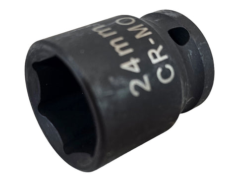 IMPACT SOCKET HEX | 12.5 MM (1/2") | 24 MM (S12-24)
