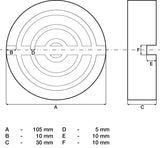 RUBBER PAD | FOR FLOOR JACK | Ø 105 MM (72110)