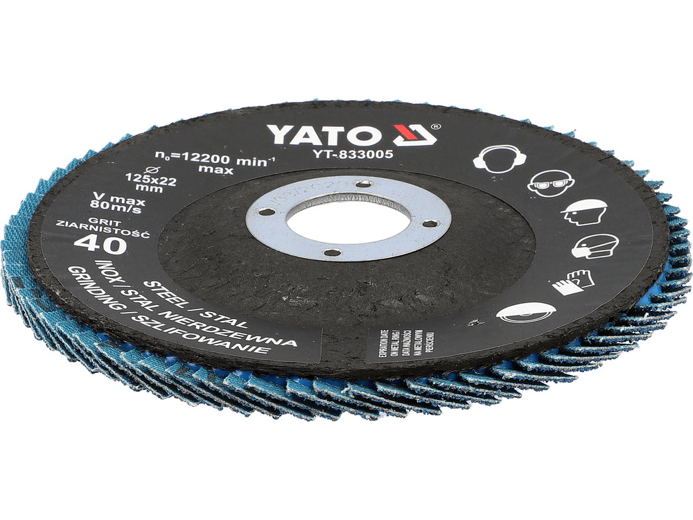 FLAP DISC | 125 MM X 22 | P40 (YT-833005)