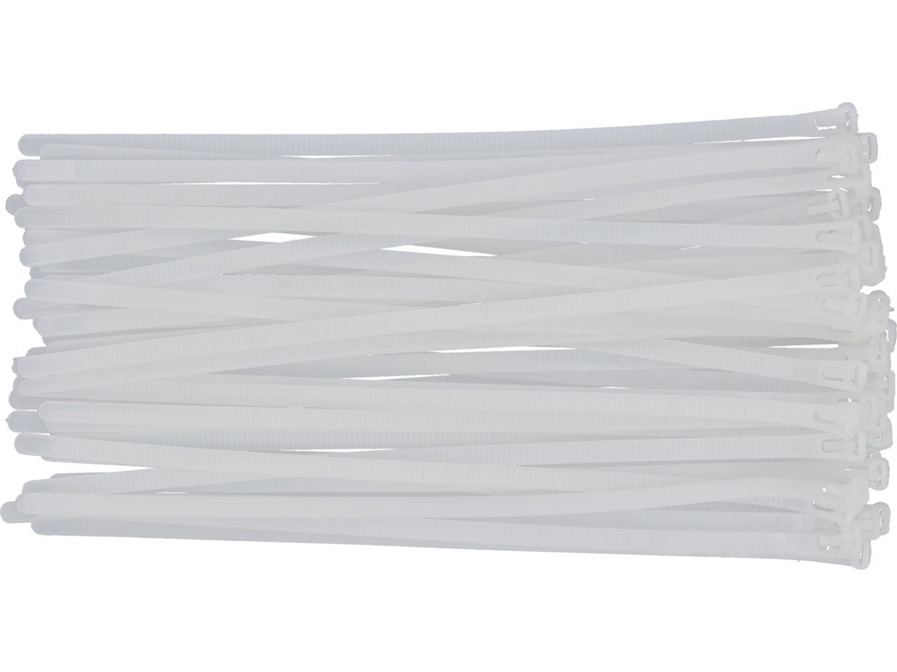 RELEASABLE CAB TIES 7,6X300MM 50PCS WHI (YT-70665)