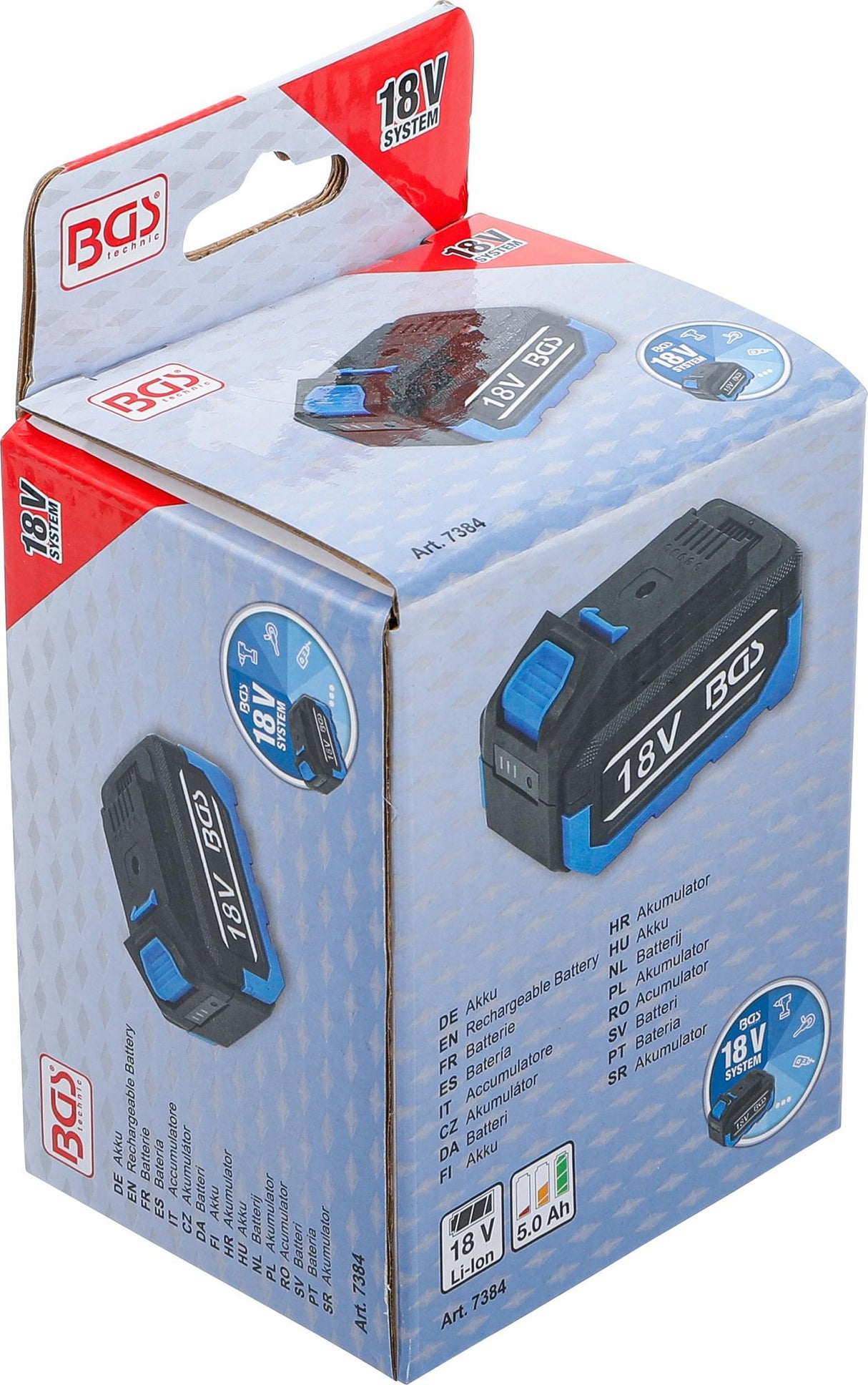 RECHARGEABLE BATTERY | 5.0 AH | FOR BGS 18 V CORDLESS SERIES (7384)
