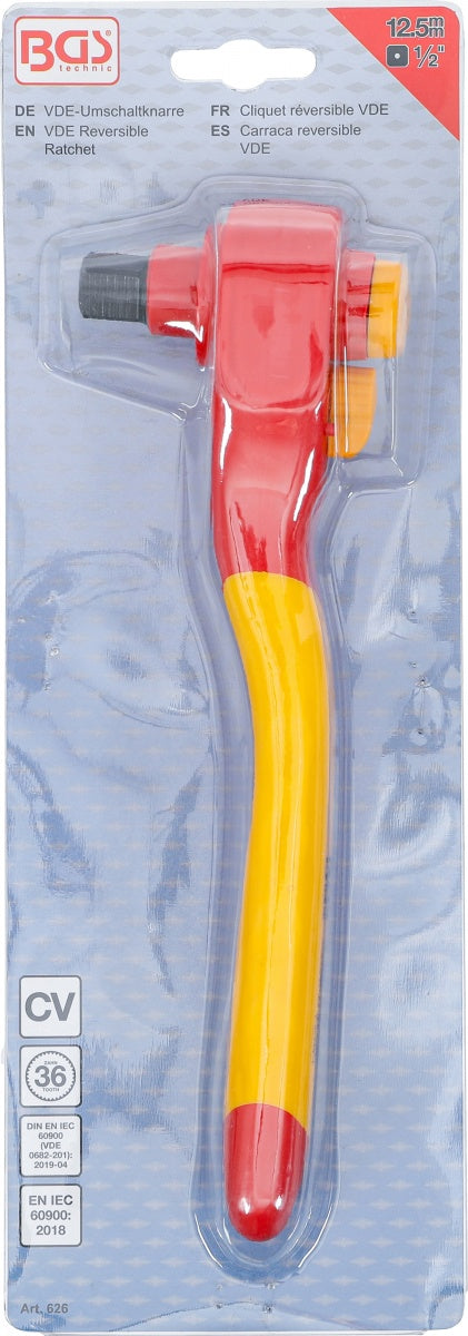 VDE REVERSIBLE RATCHET | 12.5 MM (1/2") | 1000 V (626)
