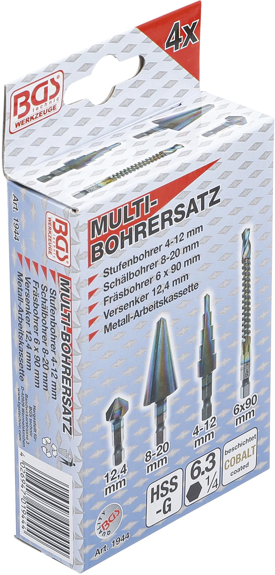 MULTI-DRILL-SET | HSS-G | 4 PCS. (1944)