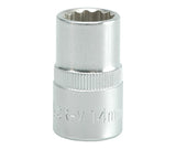 SOCKET 14MM 1/2" 12PT CV  REGULAR (YT-1276)