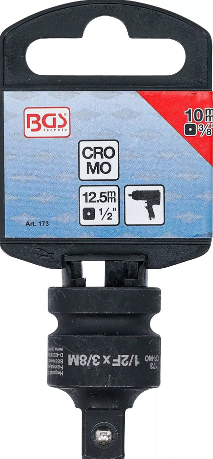 IMPACT SOCKET ADAPTOR | 12.5 MM (1/2") INTERNAL SQUARE - 10 MM (3/8") EXTERNAL SQUARE (173)