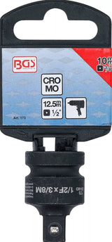 IMPACT SOCKET ADAPTOR | 12.5 MM (1/2") INTERNAL SQUARE - 10 MM (3/8") EXTERNAL SQUARE (173)