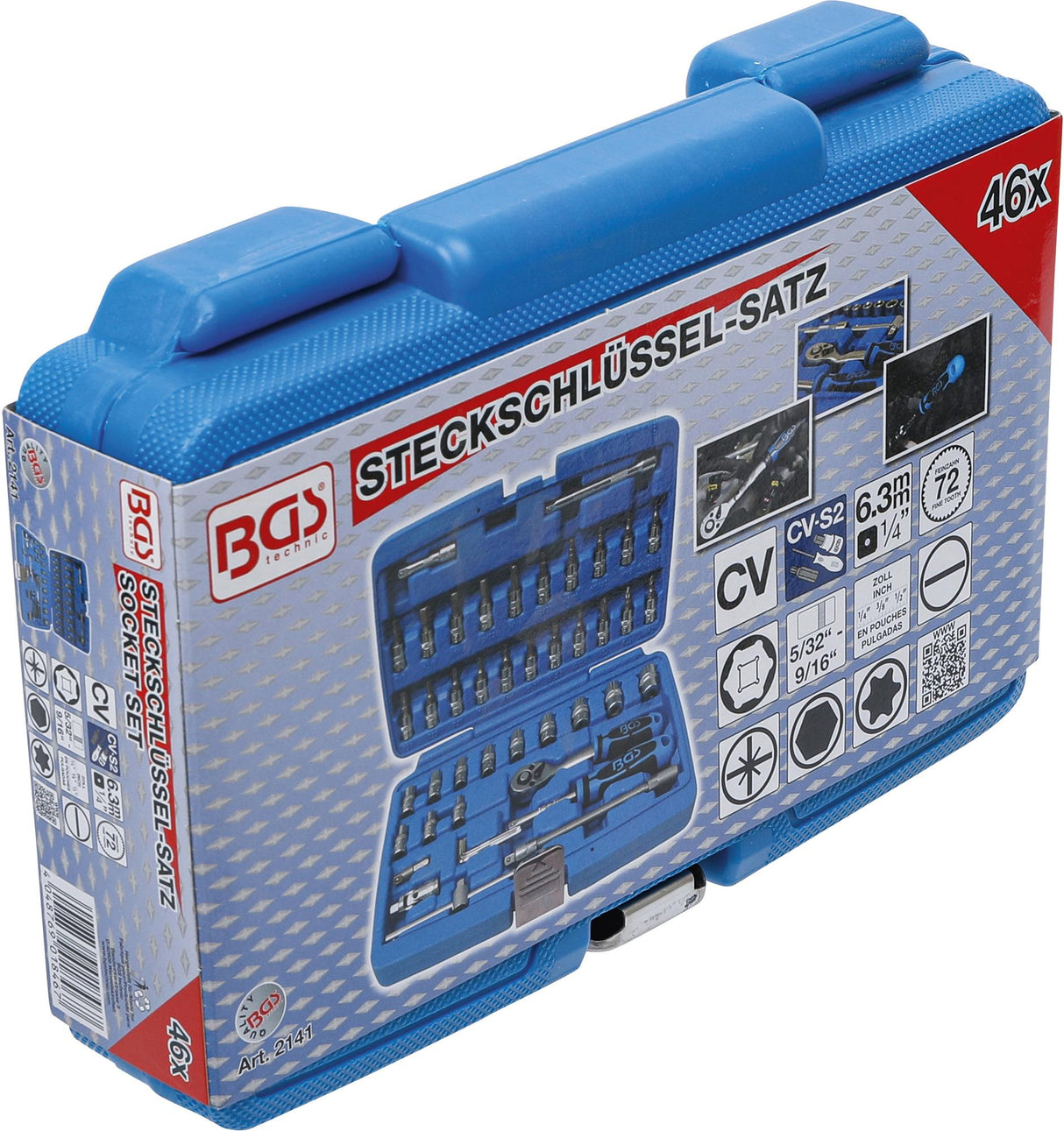 SOCKET SET | 6.3 MM (1/4") | INCH SIZES | 46 PCS. (2141)