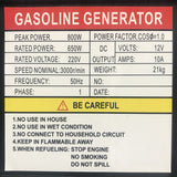 PETROL GENERATOR | AC/DC | 750W 2HP 230V (SK950)