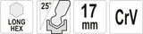 HEX KEY BALL END, LONG 17,0 MM (YT-05465)