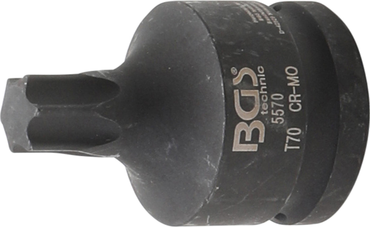 IMPACT BIT SOCKET | 20 MM (3/4") DRIVE | T-STAR (FOR TORX) T70 (5570)