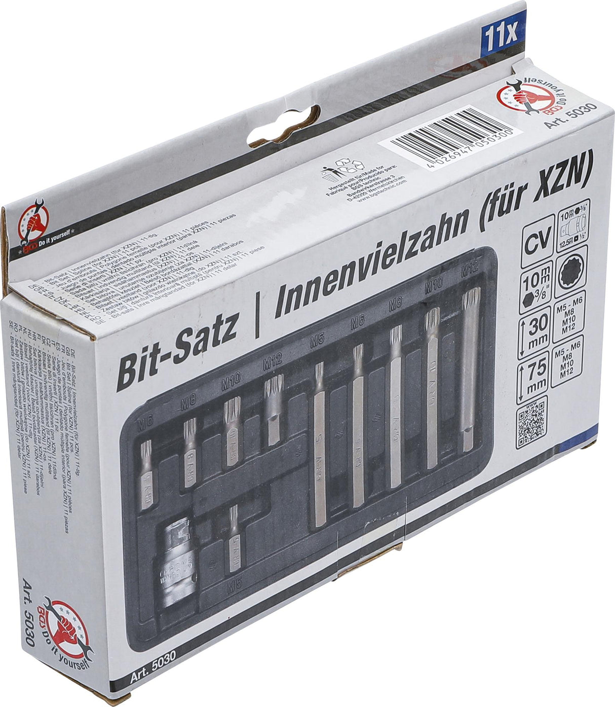BIT SET | 10 MM (3/8") DRIVE | SPLINE (FOR XZN) | 11 PCS. (5030)