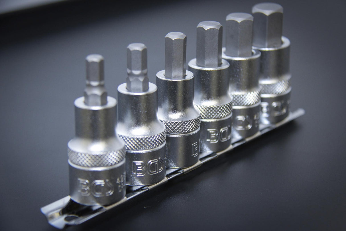BIT SOCKET SET | 12.5 MM (1/2") DRIVE | INTERNAL HEXAGON 6 - 14 MM | 6 PCS. (8887)