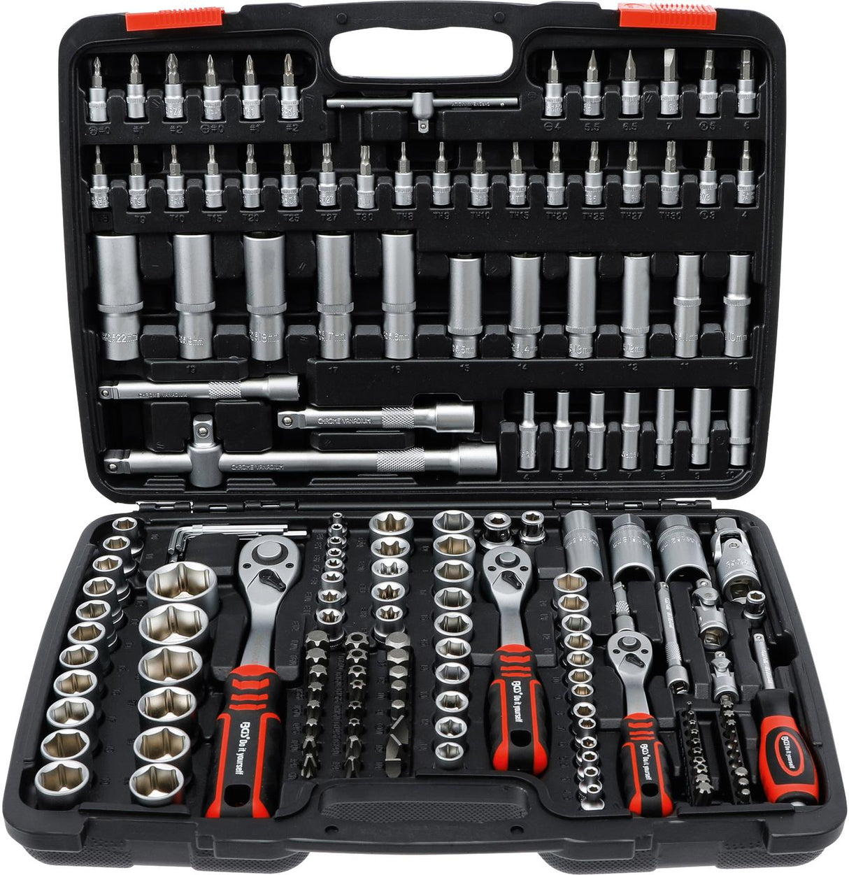 SOCKET SET | 6.3 MM (1/4") / 10 MM (3/8") / 12.5 MM (1/2") DRIVE | 172 PCS. (15219)