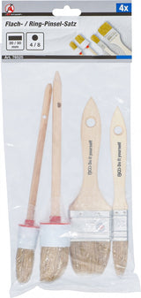 BRUSH SET 4 PCS | 2 FLAT + 2 ROUND (76525)
