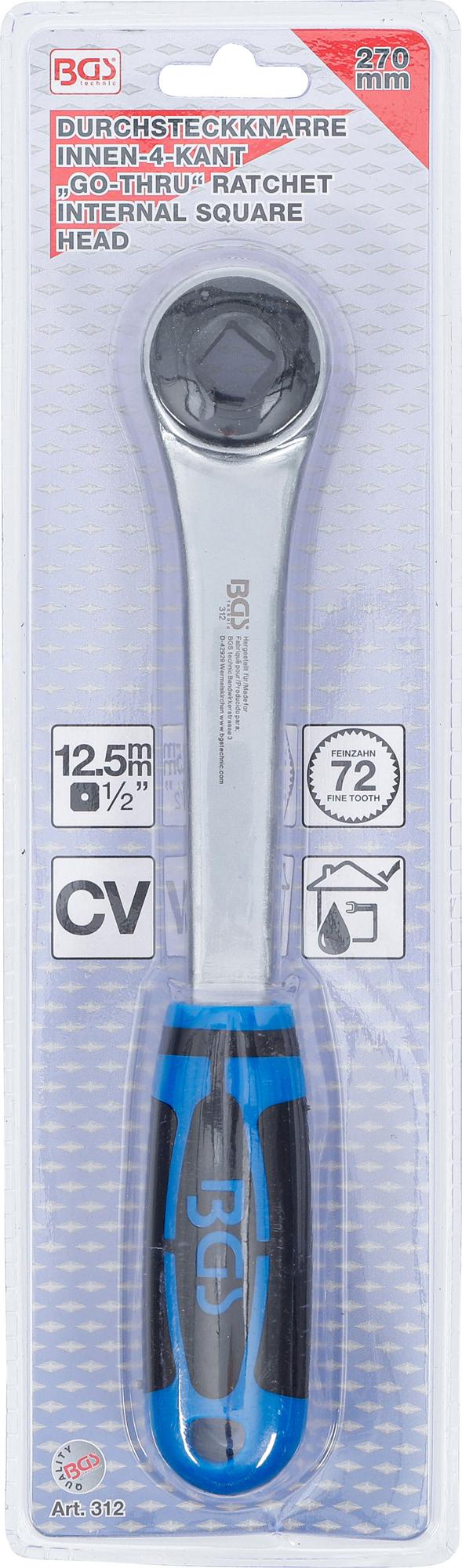 PUSH-THROUGH RATCHET | INTERNAL SQUARE 12.5 MM (1/2") (312)