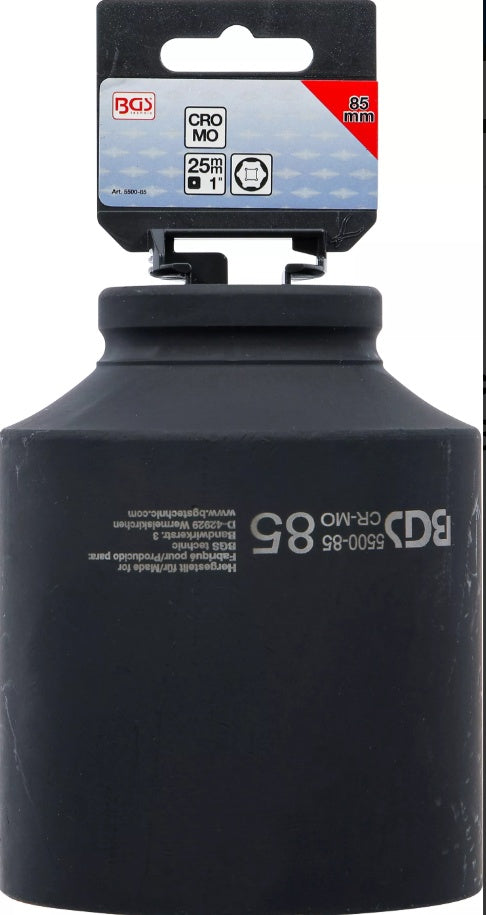 IMPACT SOCKET HEXAGON, DEEP | 25 MM (1") DRIVE | 85 MM (5500-85)