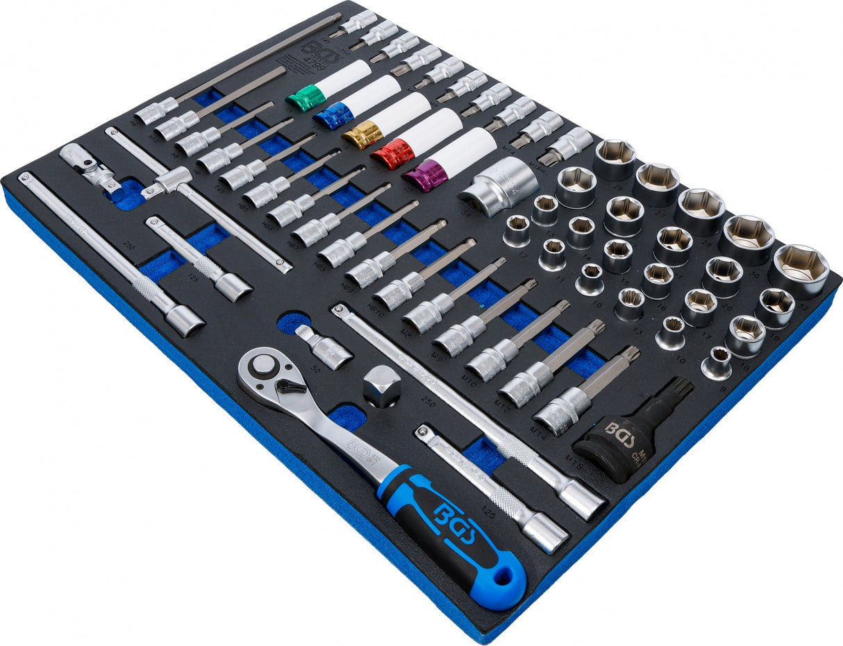 TOOL CASE 3/3: SOCKETS, BITS, EXTENSIONS, RATCHET | 64 PCS (4799)